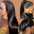 Straight Lace front Wigs Human Hair Transparent Lace Wigs Pre Plucked Hairline Wigs 9A Virgin Hair Lace Frontal Wigs 13x4 Human Hair Wigs with Baby Hair Natural Hairline Lace Front Human Hair Wig